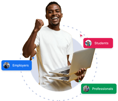 Person with laptop preparing for exams